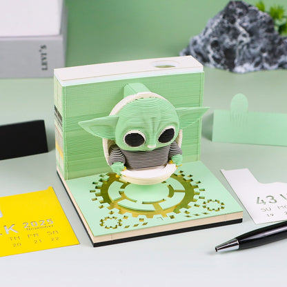 Handcrafted Baby Yoda Calendar Omoshiroi